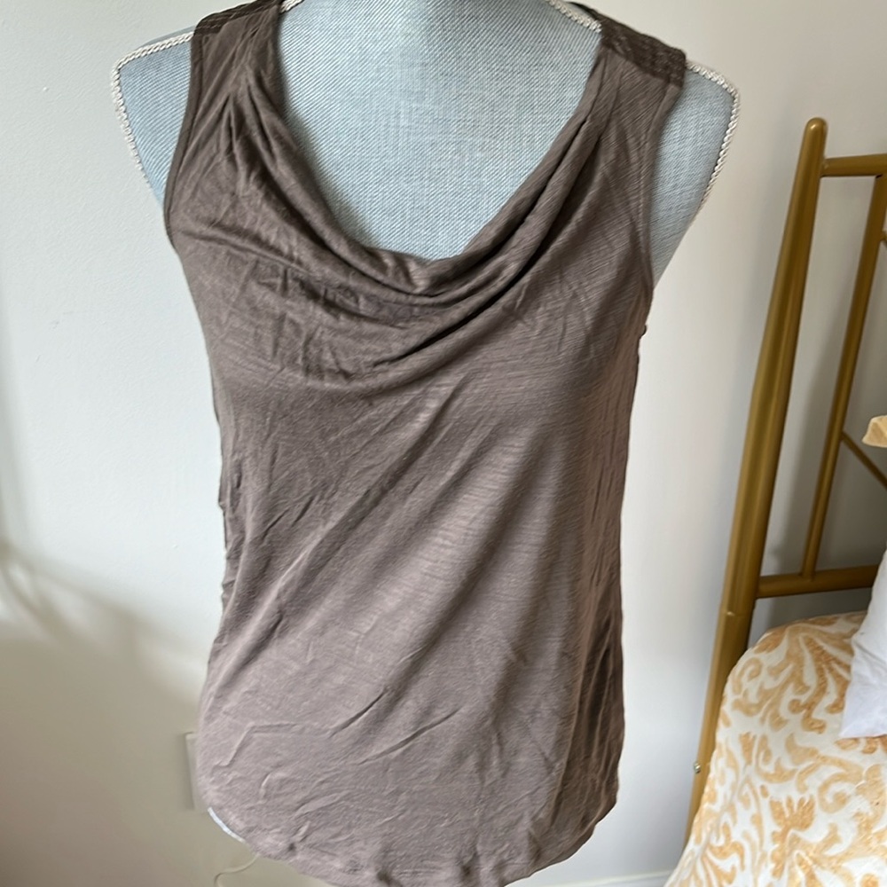 2 Calvin Klein mixed media tops